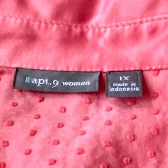 Apt 9 Women’s Pink Babydoll Tie Back Top Puff Sleeve Y2K Style Sleeveless Blouse - Picture 5 of 8